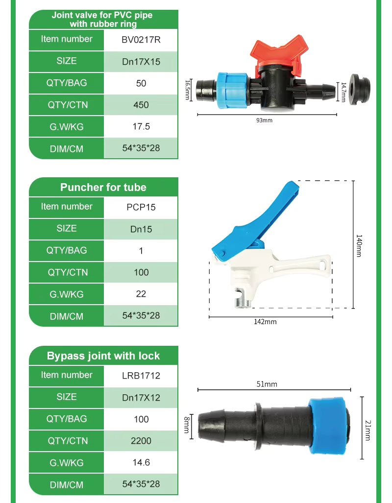 UV Stabilized Drip Tape Fittings