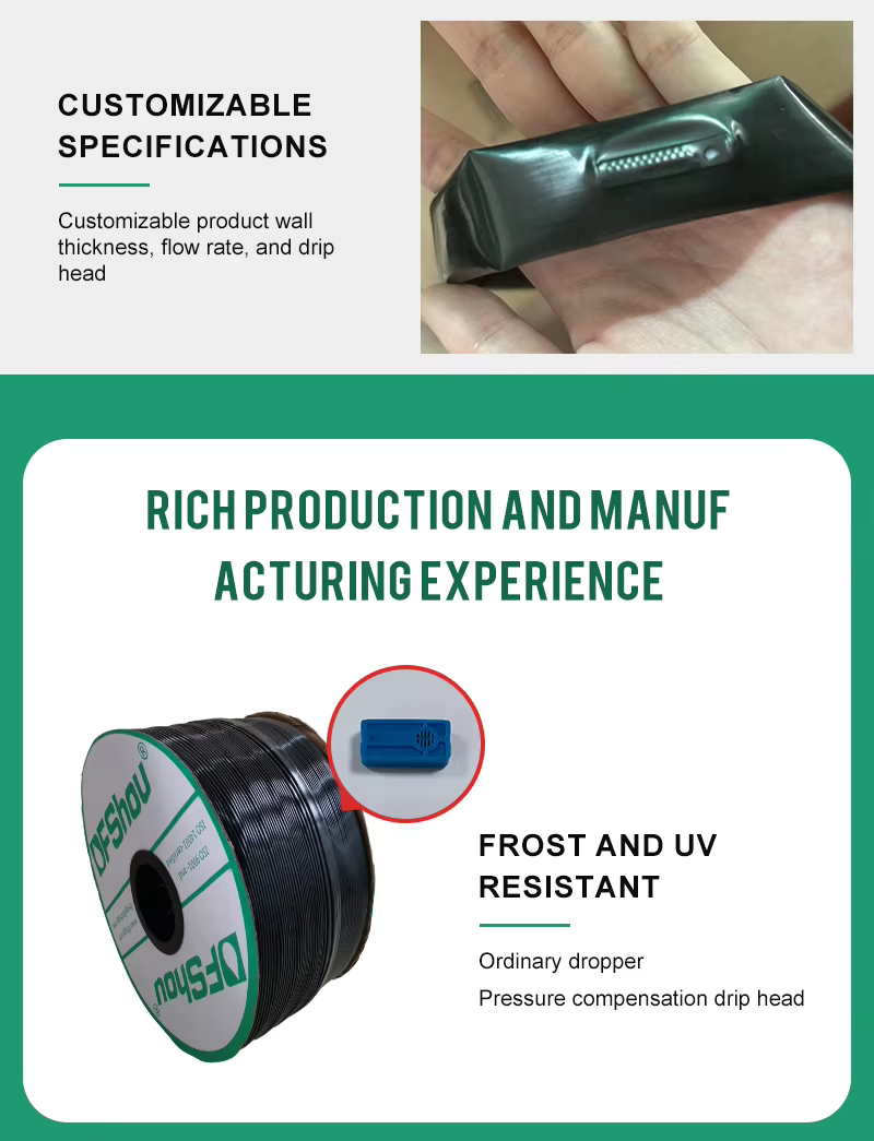 Flat Inlaid Drip Tape Agricultural Crop Irrigation